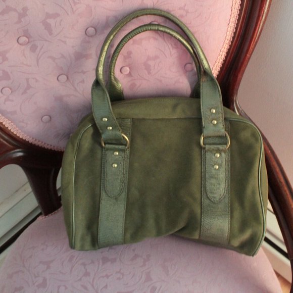 1990’s NWT Danier Green Suede Handbag - Picture 2 of 5
